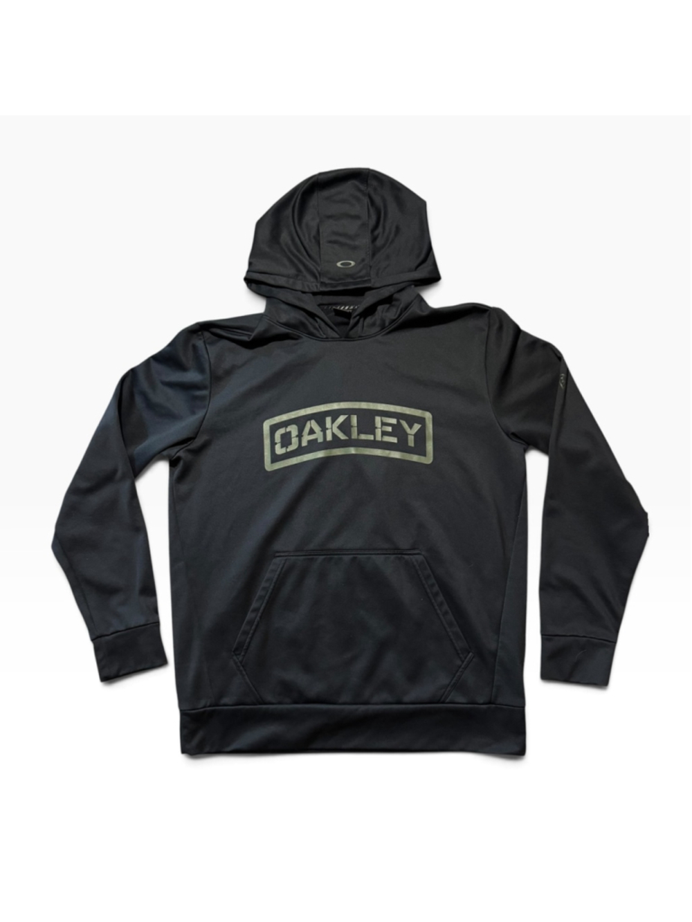 Oakley Hoodie Sweatshirt Size M Black Olive Green